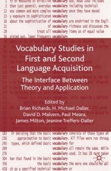 Vocabulary Studies in First and Second Language Acquisition : The Interface Between Theory and Application