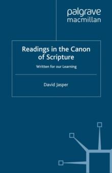 Readings in the Canon of Scripture : Written for our Learning