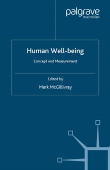 Human Well-Being : Concept and Measurement