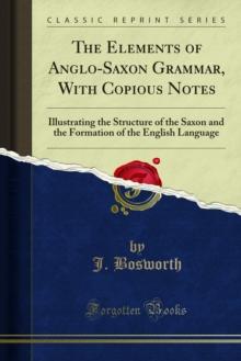 The Elements of Anglo-Saxon Grammar, With Copious Notes : Illustrating the Structure of the Saxon and the Formation of the English Language