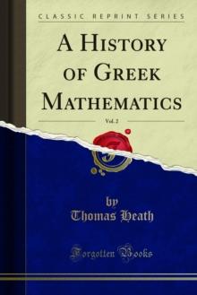 A History of Greek Mathematics