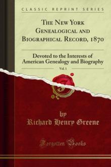 The New York Genealogical and Biographical Record