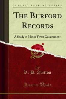 The Burford Records : A Study in Minor Town Government