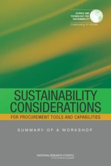 Sustainability Considerations for Procurement Tools and Capabilities : Summary of a Workshop