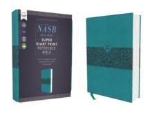 NASB, Super Giant Print Reference Bible, Leathersoft, Teal, Red Letter, 1995 Text, Comfort Print