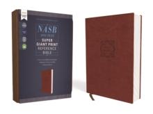 NASB, Super Giant Print Reference Bible, Leathersoft, Brown, Red Letter, 1995 Text, Comfort Print