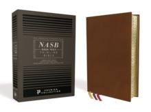 NASB, Thinline Bible, Premium Goatskin Leather, Brown, Premier Collection, Black Letter, Gauffered Edges, 2020 Text, Comfort Print