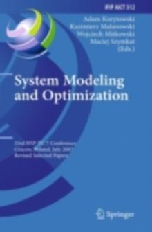 System Modeling and Optimization : Proceedings of the 21st IFIP TC7 Conference held in July 21st - 25th, 2003, Sophia Antipolis, France