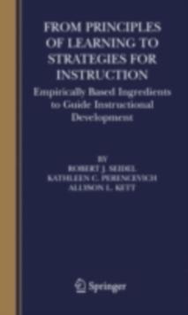 From Principles of Learning to Strategies for Instruction : Empirically Based Ingredients to Guide Instructional Development