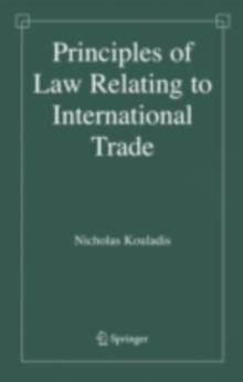 Principles of Law Relating to International Trade