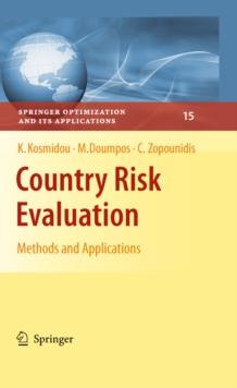 Country Risk Evaluation : Methods and Applications