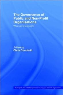 The Governance Of Public And Non-Profit Organizations