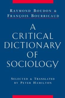 A Critical Dictionary of Sociology