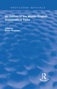 An Edition of the Middle English Grammatical Texts