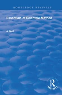 Essentials of Scientific Method