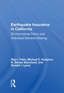 Earthquake Insurance In California : Environmental Policy And Individual Decision-making