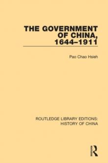 The Government of China, 1644-1911