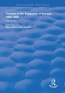 Families in the Expansion of Europe,1500-1800