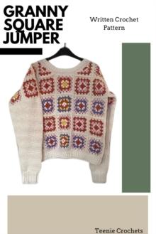 Granny Square Jumper - Written Crochet Pattern