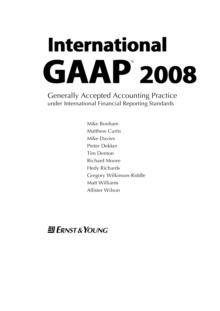 International GAAP 2008 : Generally Accepted Accounting Practice under International Financial Reporting Standards