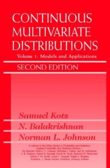 Continuous Multivariate Distributions, Volume 1 : Models and Applications