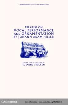 Treatise on Vocal Performance and Ornamentation by Johann Adam Hiller