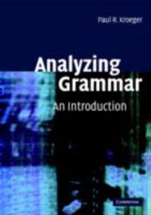 Analyzing Grammar : An Introduction