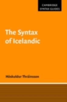 The Syntax of Icelandic