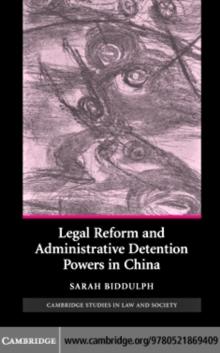 Legal Reform and Administrative Detention Powers in China