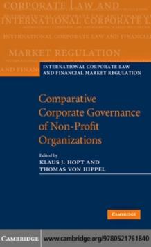 Comparative Corporate Governance of Non-Profit Organizations