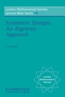 Symmetric Designs : An Algebraic Approach