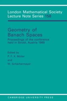 Geometry of Banach Spaces : Proceedings of the Conference Held in Strobl, Austria 1989