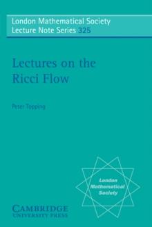 Lectures on the Ricci Flow