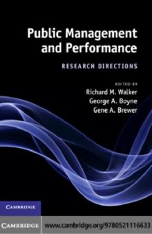 Public Management and Performance : Research Directions