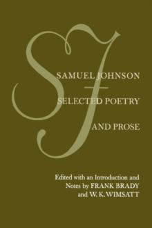 Samuel Johnson : Selected Poetry and Prose