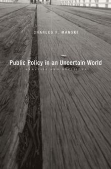 Public Policy in an Uncertain World : Analysis and Decisions