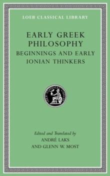 Early Greek Philosophy, Volume I : Introductory and Reference Materials