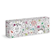 Andrea Pippins Flowers In Your Hair Color-In 1000 Piece Panoramic Puzzle