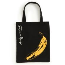 Warhol Banana Canvas Tote Bag - Black