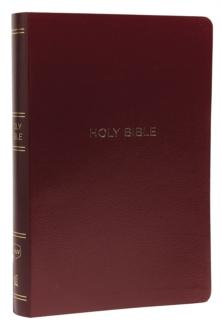 NKJV Holy Bible, Giant Print Center-Column Reference Bible, Burgundy Leather-look, 72,000+ Cross References, Red Letter, Comfort Print: New King James Version