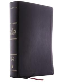 The NKJV, Open Bible, Black Leathersoft, Red Letter, Comfort Print : Complete Reference System