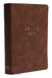 NKJV, Abide Bible, Leathersoft, Brown, Red Letter, Comfort Print : Holy Bible, New King James Version