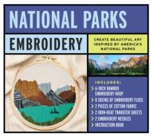 National Parks Embroidery kit : Create Beautiful Art Inspired by America's National Parks  Includes: 6-inch Bamboo Embroider Hoop, 8 Skeins of Embroidery Floss, 2 Pieces of Cotton Fabric, 2 Iron-heat