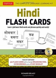 Hindi Flash Cards Kit : Learn 1,500 basic Hindi words and phrases quickly and easily! (Online Audio Included)