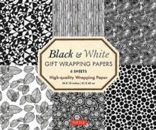 Black and White Gift Wrapping Papers - 6 sheets : 6 Sheets of High-Quality 18 x 24 inch Wrapping Paper