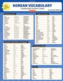 Korean Vocabulary Language Study Card : Essential Words and Phrases Required for the TOPIK Test (Includes Online Audio)