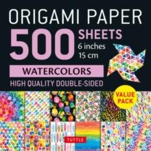 Origami Paper 500 sheets Rainbow Watercolors 6" (15 cm) : Tuttle Origami Paper: Double-Sided Origami Sheets Printed with 12 Different Designs (Instructions for 5 Projects Included)