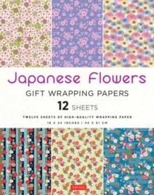 Japanese Flowers Gift Wrapping Papers - 12 sheets : 18 x 24 inch (45 x 61 cm) Wrapping Paper