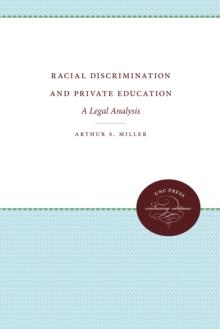 Racial Discrimination and Private Education : A Legal Analysis