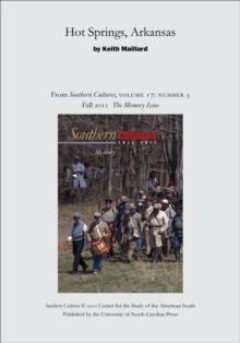 Hot Springs, Arkansas : An article from Southern Cultures 17:3, The Memory Issue